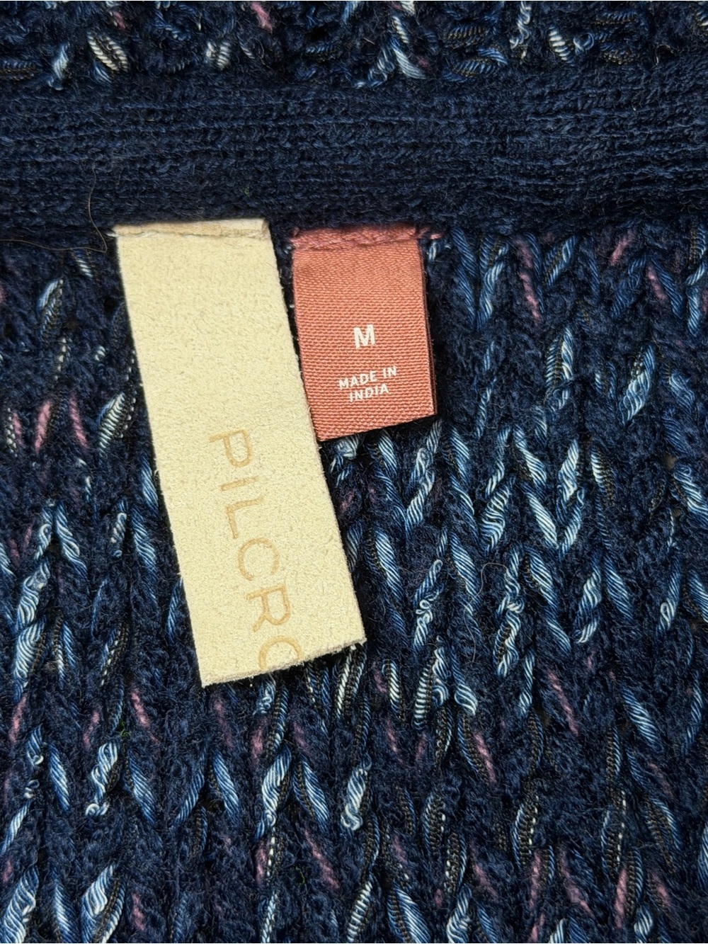 Pilcro Mega Henley Sweater in Navy Size M - Picture 10 of 11